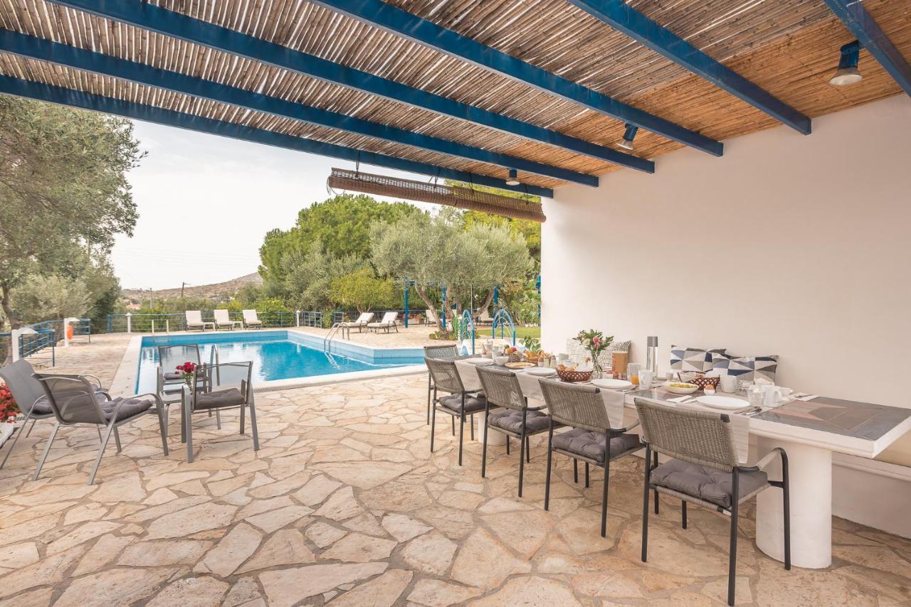 Summer Villa Pasiphae Private Pool - Bbq -Beach 2Min Σούνιο Εξωτερικό φωτογραφία